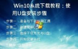  Win10系统下载教程：使用U盘安装步骤